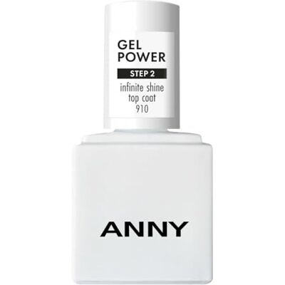 ANNY Gel Power Infinite Shine Top Coat Top Coat per finitura gel brillante senza lampada UV 8 ml ANNY Gel Power Infinite Shine Top Coat Top Coat per finitura gel brillante senza lampada UV 8 ml