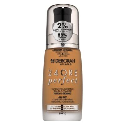 Deborah Milano Fondotinta Liquido 24 Ore Perfect Idratante SPF 20, N.5 Amber, 30.0 millilitro, 1 Deborah Milano Fondotinta Liquido 24 Ore Perfect Idratante SPF 20, N.5 Amber, 30.0 millilitro, 1