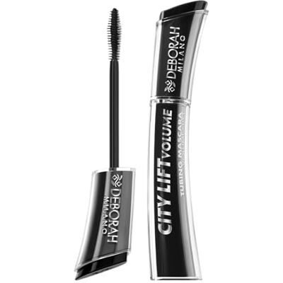 DEBORAH Milano, Mascara City Lift Volume, Mascara Nero, Effetto Liftante e Allungante, Mascara Tubing Long Lasting fino a 36H, Scovolino in Fibra Conico per Applicazione Senza Grumi DEBORAH Milano, Mascara City Lift Volume, Mascara Nero, Effetto Liftante e Allungante, Mascara Tubing Long Lasting fino a 36H, Scovolino in Fibra Conico per Applicazione Senza Grumi