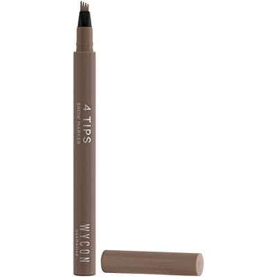 WYCON cosmetics 4 TIPS BROW MARKER Pennarello Sopracciglia con applicatore a 4 punte in feltro, tratto sottile delicato naturale e resistente all’acqua (04 BROWN) WYCON cosmetics 4 TIPS BROW MARKER Pennarello Sopracciglia con applicatore a 4 punte in feltro, tratto sottile delicato naturale e resistente all’acqua (04 BROWN)