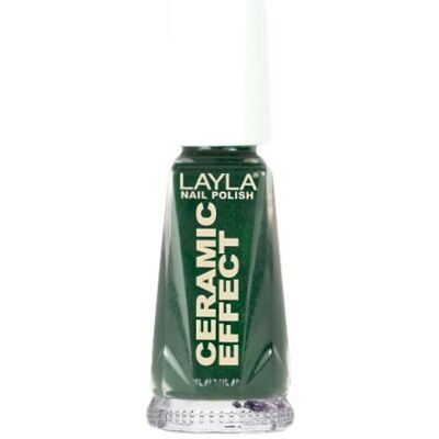 LAYLA Smalto Ceramic Effect Tonalità Ce10 Green Fever LAYLA Smalto Ceramic Effect Tonalità Ce10 Green Fever