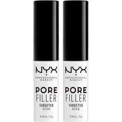 NYX PROFESSIONAL MAKEUP Primer Pore Filler Targeted Stick Tonalità Trasparent Leviga la Pelle Riduce Pori Linee Sottili Imperfezioni Formula Vegana con Vitamina E 2 Flaconi da 3g NYX PROFESSIONAL MAKEUP Primer Pore Filler Targeted Stick Tonalità Trasparent Leviga la Pelle Riduce Pori Linee Sottili Imperfezioni Formula Vegana con Vitamina E 2 Flaconi da 3g