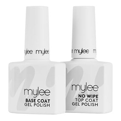 MYLEE Base Coat + Top Coat No-Wipe 2x10ml, Senza Dispersione per Smalto Gel MYLEE Base Coat + Top Coat No-Wipe 2x10ml, Senza Dispersione per Smalto Gel