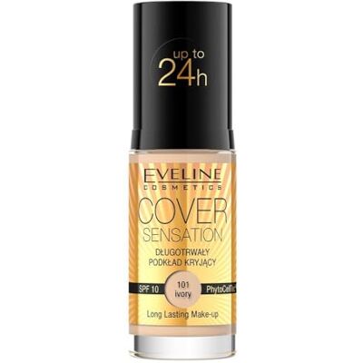 EVELINE COSMETICS Cover Sensation Foundation 101 Ivory EVELINE COSMETICS Cover Sensation Foundation 101 Ivory