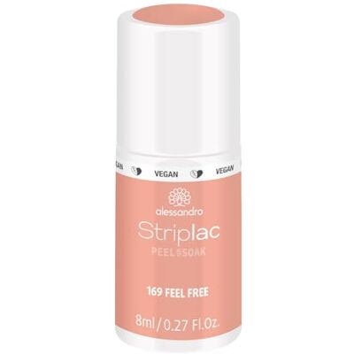 alessandro Striplac Smalto per unghie a LED Peel or Soak Feel Free in Nudeton, per unghie perfette in 15 minuti, 8 ml alessandro Striplac Smalto per unghie a LED Peel or Soak Feel Free in Nudeton, per unghie perfette in 15 minuti, 8 ml