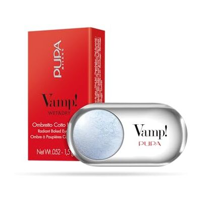 Pupa Ombretto Vamp! Wet&Dry 312 Light Blue Ombretto Colore puro, alta Pigmentazione, Multi-Effetto (disponibile in 54 Varianti Colore e 7 diversi Finish) Pupa Ombretto Vamp! Wet&Dry 312 Light Blue Ombretto Colore puro, alta Pigmentazione, Multi-Effetto (disponibile in 54 Varianti Colore e 7 diversi Finish)