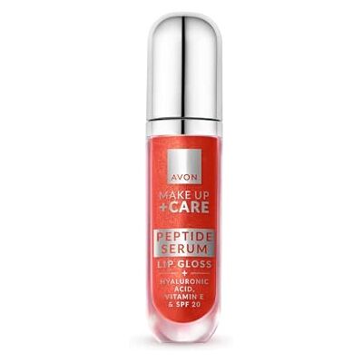 AVON Lip Gloss Siero ai Peptidi SPF20 Ruby Drip Lip gloss idratante e rimpolpante con siero ai peptidi, acido ialuronico e finish brillante, tonalità Ruby Drip AVON Lip Gloss Siero ai Peptidi SPF20 Ruby Drip Lip gloss idratante e rimpolpante con siero ai peptidi, acido ialuronico e finish brillante, tonalità Ruby Drip