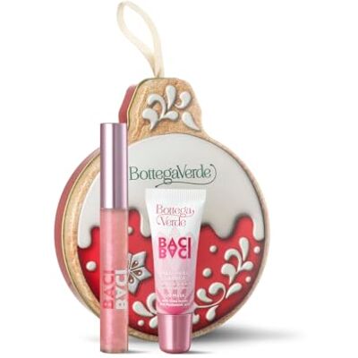 Bottega Verde Cofanetto Regalo BACI BACI, con Lip Gloss Sparkling e Maschera Labbra 7 ml, con Burro di Mango, Karité, Acido Ialuronico e Vitamina E, Idea Regalo per Lei Bottega Verde Cofanetto Regalo BACI BACI, con Lip Gloss Sparkling e Maschera Labbra 7 ml, con Burro di Mango, Karité, Acido Ialuronico e Vitamina E, Idea Regalo per Lei