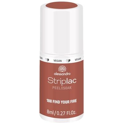 alessandro Striplac Peel or Soak Find Your Fire – Vegan – Smalto LED in tonalità di terra – per unghie perfette in 15 minuti, 8 ml alessandro Striplac Peel or Soak Find Your Fire – Vegan – Smalto LED in tonalità di terra – per unghie perfette in 15 minuti, 8 ml