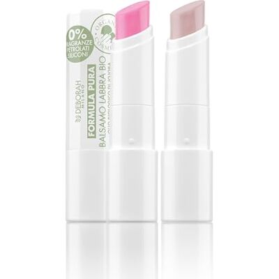 DEBORAH Milano Formula Pura Set Balsamo Labbra Idratante BIO Colore 04 Pink e Colore 01 Trasparent, Senza fragranze, Senza Siliconi, SPF 10, per Labbra Morbide e Nutrite DEBORAH Milano Formula Pura Set Balsamo Labbra Idratante BIO Colore 04 Pink e Colore 01 Trasparent, Senza fragranze, Senza Siliconi, SPF 10, per Labbra Morbide e Nutrite