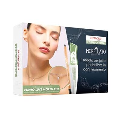 DEBORAH Milano Set Make Up Formula Pura con Gioiello, Include Mascara Volumizzante Volume & Forza Bio, Matita Occhi Nera Bio e Collana Punto Luce Morellato Donna in Acciaio Inossidabile DEBORAH Milano Set Make Up Formula Pura con Gioiello, Include Mascara Volumizzante Volume & Forza Bio, Matita Occhi Nera Bio e Collana Punto Luce Morellato Donna in Acciaio Inossidabile