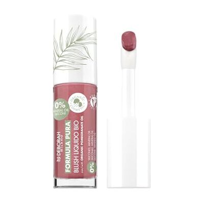 DEBORAH Milano Blush Liquido Formula Pura Biologico, Texture Morbida e Leggera, Finish Naturale e Luminoso, Colore 04 Peach, 3.5ml DEBORAH Milano Blush Liquido Formula Pura Biologico, Texture Morbida e Leggera, Finish Naturale e Luminoso, Colore 04 Peach, 3.5ml