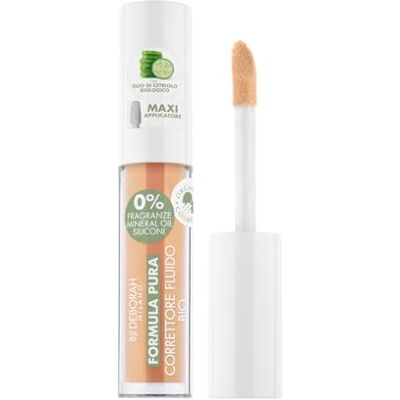 DEBORAH Correttore Fluido Formula Pura BIO N.02 Beige, 0% Siliconi, Antirughe Borse e Occhiaie, riduce Imperfezioni e Discromie, Finish Luminoso, con Olio di Cetriolo Bio DEBORAH Correttore Fluido Formula Pura BIO N.02 Beige, 0% Siliconi, Antirughe Borse e Occhiaie, riduce Imperfezioni e Discromie, Finish Luminoso, con Olio di Cetriolo Bio