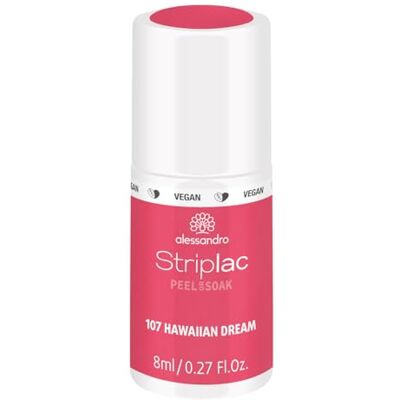 alessandro Peel or Soak Striplac Smalto per unghie 1 x 8 ml, vegano, di colore rosa Hawaian Dream per unghie perfette in solo 15 minuti alessandro Peel or Soak Striplac Smalto per unghie 1 x 8 ml, vegano, di colore rosa Hawaian Dream per unghie perfette in solo 15 minuti