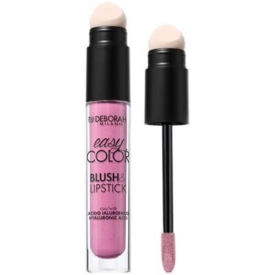 DEBORAH Milano Blush & Lipstick Easy Color, 05 Rose Glow, con Acido Ialuronico e Olio di Mandorle Dolci, Colore Intenso e Long Lasting su Guance e Labbra, 30ml DEBORAH Milano Blush & Lipstick Easy Color, 05 Rose Glow, con Acido Ialuronico e Olio di Mandorle Dolci, Colore Intenso e Long Lasting su Guance e Labbra, 30ml