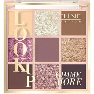 EVELINE COSMETICS Look Up Palette Ombretti 9 Tonalità Vegane, Perfetto Mix di Matt e Shimmer per Trucco Giorno e Sera EVELINE COSMETICS Look Up Palette Ombretti 9 Tonalità Vegane, Perfetto Mix di Matt e Shimmer per Trucco Giorno e Sera