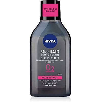 NIVEA Acqua Micellare Waterproof Viso, Occhi, Labbra Pulisce I Pori & Rimuovi il trucco Delicato Per Le Ciglia Micelle, Amminoacido & Estratti Di Tè Nero Vegan Tutti i Tipi Di Pelle NIVEA Acqua Micellare Waterproof Viso, Occhi, Labbra Pulisce I Pori & Rimuovi il trucco Delicato Per Le Ciglia Micelle, Amminoacido & Estratti Di Tè Nero Vegan Tutti i Tipi Di Pelle