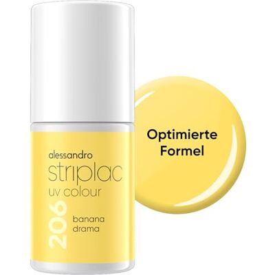 alessandro Striplac Smalto UV Banana Drama – coprente e antigraffio fino a 15 giorni – facile da applicare – Tecnologia di rimozione delicata – Vegano – giallo, 6,5 ml alessandro Striplac Smalto UV Banana Drama – coprente e antigraffio fino a 15 giorni – facile da applicare – Tecnologia di rimozione delicata – Vegano – giallo, 6,5 ml