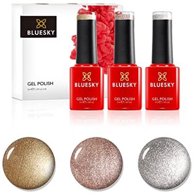 Bluesky - Shimmers - Oro - Argento - Nail Gel Polish Kit Bluesky - Shimmers - Oro - Argento - Nail Gel Polish Kit