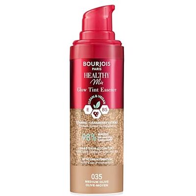 Bourjois Healthy Mix, 035 Medium Olive, Glow Tint Essence, Effetto Filtro Pelle Nuda, Finish Luminoso, Idratante Colorato, Texture Rinfrescante, Formula Vegana e Clean, 30 ml Bourjois Healthy Mix, 035 Medium Olive, Glow Tint Essence, Effetto Filtro Pelle Nuda, Finish Luminoso, Idratante Colorato, Texture Rinfrescante, Formula Vegana e Clean, 30 ml