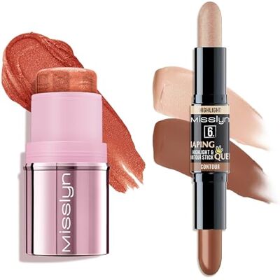 Misslyn Multi Stick Ombretto, Rossetto e Fard per Occhi e Labbra, Blush Volumizzante e Idratante per Contouring Viso Set Multi Stick Misslyn Multi Stick Ombretto, Rossetto e Fard per Occhi e Labbra, Blush Volumizzante e Idratante per Contouring Viso Set Multi Stick