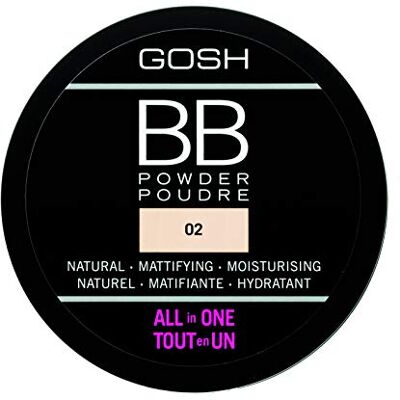 GOSH Bb Powder 02 Cipria leggera per un incarnato uniforme e naturalmente opaco, senza effetto maschera GOSH Bb Powder 02 Cipria leggera per un incarnato uniforme e naturalmente opaco, senza effetto maschera