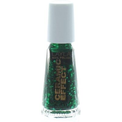 LAYLA Smalto Ceramic Effect Tonalità Ce54 Green Galaxy LAYLA Smalto Ceramic Effect Tonalità Ce54 Green Galaxy