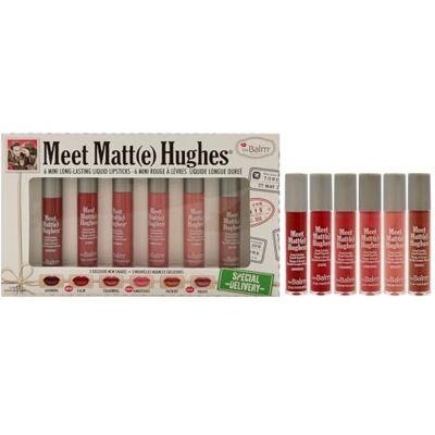theBalm Meet Matte Hughes Set di 6 mini bastoncini liquidi a lunga durata theBalm Meet Matte Hughes Set di 6 mini bastoncini liquidi a lunga durata