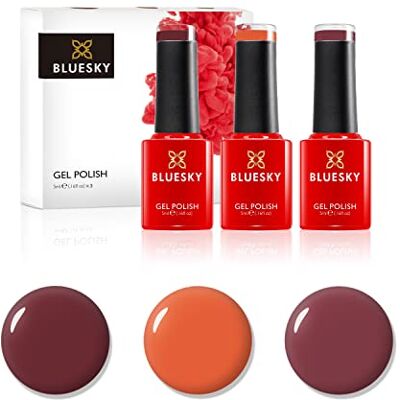 Set di Smalti in Gel Bluesky Aw1807 - Foglie d'Autunno Set di Smalti in Gel Bluesky Aw1807 - Foglie d'Autunno