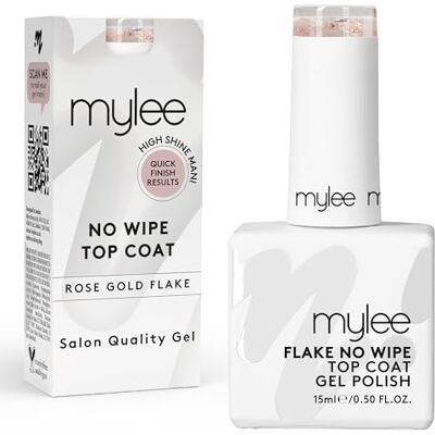 MYLEE Flake No-Wipe Top Coat 15ml – Smalto Gel Semipermanente, Nail Art MYLEE Flake No-Wipe Top Coat 15ml – Smalto Gel Semipermanente, Nail Art