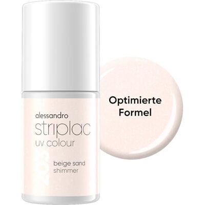 alessandro Striplac Smalto UV beige sabbia Shimmer – coprente e antigraffio fino a 15 giorni – facile da applicare – Tecnologia di rimozione delicata – Vegano – 6,5 ml alessandro Striplac Smalto UV beige sabbia Shimmer – coprente e antigraffio fino a 15 giorni – facile da applicare – Tecnologia di rimozione delicata – Vegano – 6,5 ml