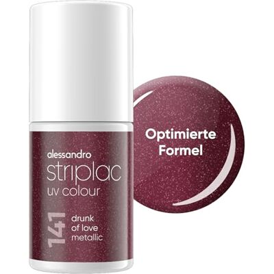 alessandro Striplac Smalto UV Drunk of Love Metallic – coprente e antigraffio fino a 15 giorni – facile da applicare – Tecnologia di rimozione delicata – Vegano – Rosso, 6,5 ml alessandro Striplac Smalto UV Drunk of Love Metallic – coprente e antigraffio fino a 15 giorni – facile da applicare – Tecnologia di rimozione delicata – Vegano – Rosso, 6,5 ml