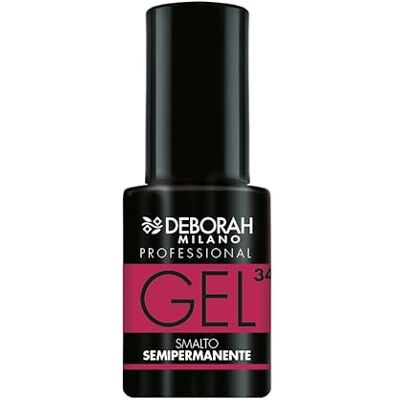 DEBORAH Milano Professional Smalto Gel Semipermanente N.34 Amarena, Effetto Plumping a Lunga Durata, Dona Unghie Intense e Brillanti, 4.5 ml DEBORAH Milano Professional Smalto Gel Semipermanente N.34 Amarena, Effetto Plumping a Lunga Durata, Dona Unghie Intense e Brillanti, 4.5 ml
