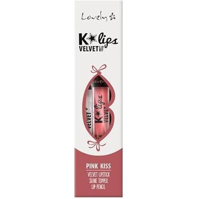Set labbra Pink Kiss di Lovely - Rossetto, Contorno e Lucidalabbra Set labbra Pink Kiss di Lovely - Rossetto, Contorno e Lucidalabbra