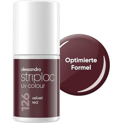 alessandro Striplac Smalto UV Velvet Red – coprente e antigraffio fino a 15 giorni – facile da applicare – Tecnologia di rimozione delicata – Vegano – Rosso, 6,5 ml alessandro Striplac Smalto UV Velvet Red – coprente e antigraffio fino a 15 giorni – facile da applicare – Tecnologia di rimozione delicata – Vegano – Rosso, 6,5 ml