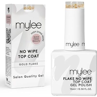 MYLEE Flake No-Wipe Top Coat 15ml – Smalto Gel Semipermanente, Nail Art MYLEE Flake No-Wipe Top Coat 15ml – Smalto Gel Semipermanente, Nail Art