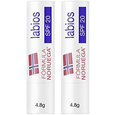 Neutrogena Protezione per labbra SPF 20 Formula Norvegia, protezione solare, sollievo e idratazione, 4,8 g (confezione da 2) Neutrogena Protezione per labbra SPF 20 Formula Norvegia, protezione solare, sollievo e idratazione, 4,8 g (confezione da 2)