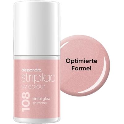 alessandro Striplac Smalto UV Sinful Glow Shimmer – coprente e antigraffio fino a 15 giorni – facile da applicare – Tecnologia di rimozione delicata – Vegano – Tortora 6,5 ml alessandro Striplac Smalto UV Sinful Glow Shimmer – coprente e antigraffio fino a 15 giorni – facile da applicare – Tecnologia di rimozione delicata – Vegano – Tortora 6,5 ml