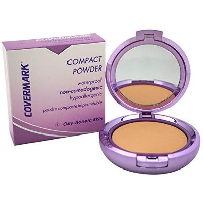 Covermark Cipria Compatta Waterproof Camouflage, Compact Powder Ipoallergenica e Non Comedogenica per Pelle Grassa Acneica, Con Tea Tree Oil e Vitamina E, Colore 03, Formato 10g Covermark Cipria Compatta Waterproof Camouflage, Compact Powder Ipoallergenica e Non Comedogenica per Pelle Grassa Acneica, Con Tea Tree Oil e Vitamina E, Colore 03, Formato 10g