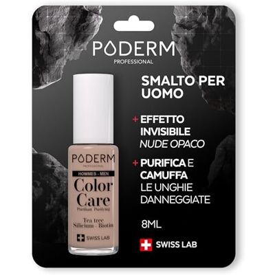 PODERM MICOSI DELLE UNGHIE – SPECIALE UOMO SMALTO INVISIBILE COLOR NUDE TEA TREE Corregge e migliora l'aspetto delle unghie gialle/Danneggiate dalla MICOSI Marchio svizzero PODERM MICOSI DELLE UNGHIE – SPECIALE UOMO SMALTO INVISIBILE COLOR NUDE TEA TREE Corregge e migliora l'aspetto delle unghie gialle/Danneggiate dalla MICOSI Marchio svizzero