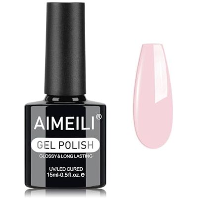 AIMEILI Smalti Semipermanenti per Unghie Rosa 15 ml Smalto Rosa Naturale Smalto UV LED, Soak Off Semipermanente, per Primavera Estate Autunno Inverno, Gel Unghie Fai Da Te per Salone di Casa AIMEILI Smalti Semipermanenti per Unghie Rosa 15 ml Smalto Rosa Naturale Smalto UV LED, Soak Off Semipermanente, per Primavera Estate Autunno Inverno, Gel Unghie Fai Da Te per Salone di Casa