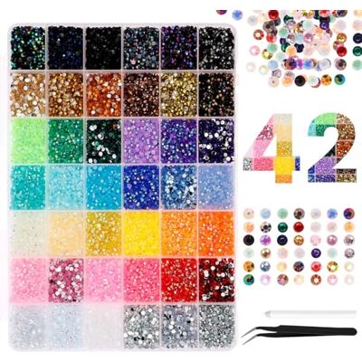 Beread 42 Colori Bedazzling Kit 32000 Pezzi Kit Di Strass Jelly Da, Gemme Piatte Multicolore Da 3 Mm Per Lavori Creativi, Kit Di Decorazione Con Pinzette E Penna, Libri, Scarpe, Unghie, Trucco Artistico Beread 42 Colori Bedazzling Kit 32000 Pezzi Kit Di Strass Jelly Da, Gemme Piatte Multicolore Da 3 Mm Per Lavori Creativi, Kit Di Decorazione Con Pinzette E Penna, Libri, Scarpe, Unghie, Trucco Artistico