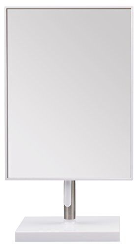 TITANIA Specchio Cosmetico, Bianco Plus metallo, circa 21.5 x 16 cm, altezza 30 cm, 1er Pack (1 X 547 G)