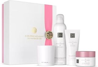 RITUALS Cofanetto regalo donna The Ritual of Sakura, M – Set regalo donna con 4 prodotti per la cura del corpo – Set bagno nutriente arricchito con latte di riso e fiore di ciliegio