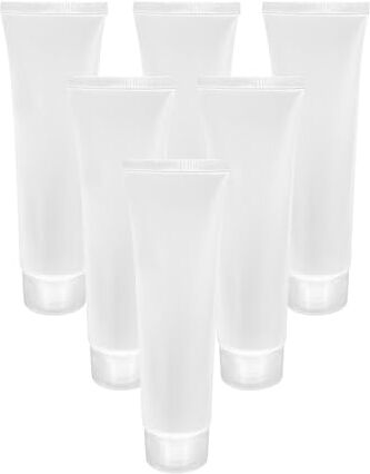 Generic 6 Contenitori Cosmetici Trasparenti Ricaricabili, Vuoti per Lozioni Cosmetiche di Ricarica, Tubi Cosmetici Vuoti per Shampoo Diviso, Tappo a vite da 100 ml