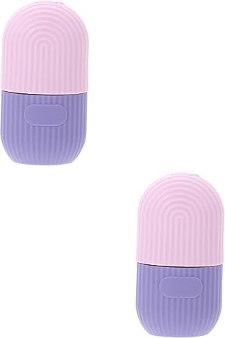 FRCOLOR 2 Pz Vassoio Per Il Ghiaccio in Silicone Cura Della Pelle Del Del Viso Di Ghiaccio Viso in Silicone Ghiaccio Per Fresco Gel Di Silice Del Ghiaccio Viola