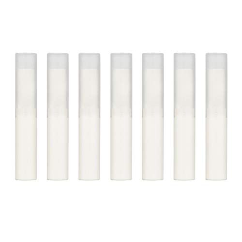 Lurrose Confezione da 10 tubetti vuoti per rossetto, 4 g, in plastica, colore: bianco opaco