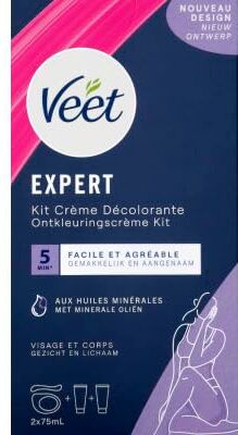 VEET Crema decolorante viso e corpo 2 flaconi da 75 ml