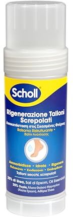 Scholl Balsamo Stick Riparatore per Talloni Screpolati, Ammorbidisce, Idrata e Ripara i Piedi Secchi e Screpolati con il 25% di Urea, Sali di Epsom e Oli Essenziali, Senza Bisogno di Usare le Mani