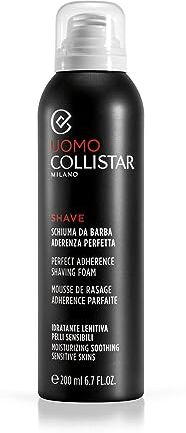 Collistar Uomo Schiuma Da Barba Aderenza Ottima, Ottimale per Pelli Sensibili, Idrante e Lenitivo, Protegge e Nutre la pelle, 200ml